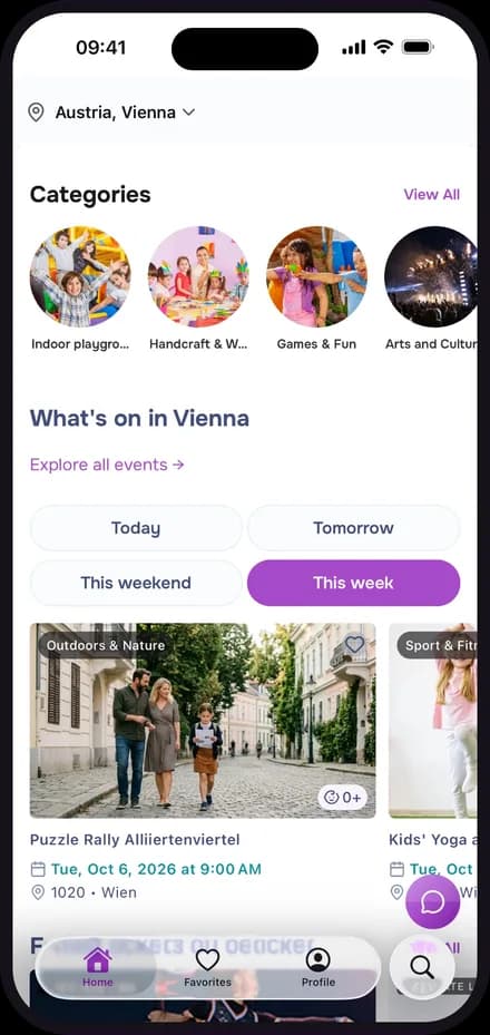 Yayando app home screen